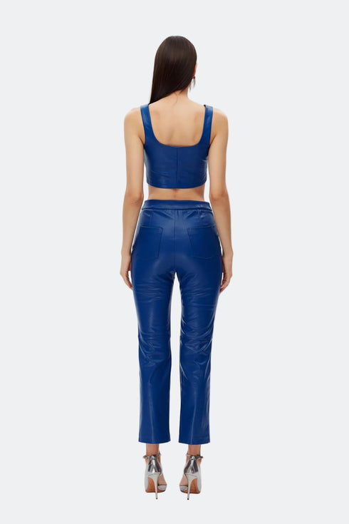 Egyptıan blue high waist trousers