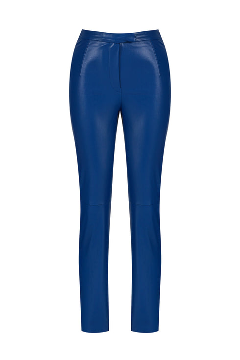 Egyptıan blue high waist trousers