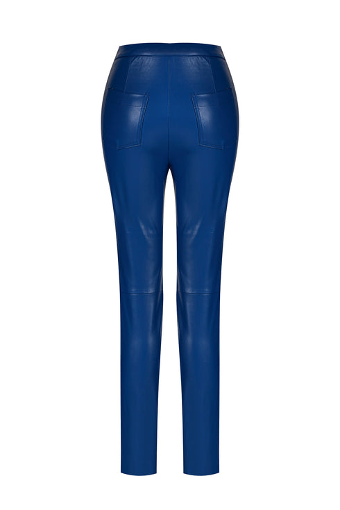 Egyptıan blue high waist trousers