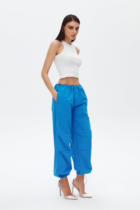 Azure cargo trousers