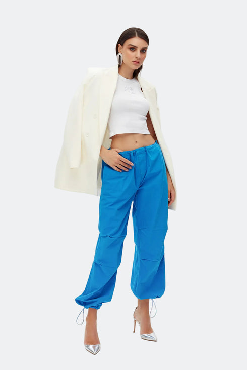 Azure cargo trousers