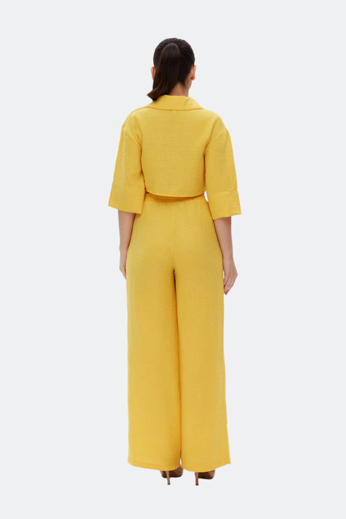 Shell Yellow Loose Fit Trousers