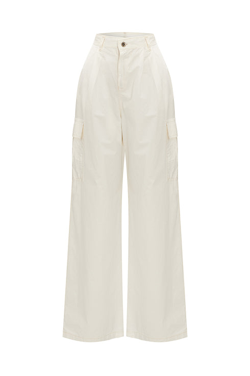 White Cargo Trousers