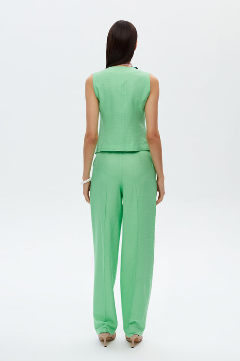Keely green v neck vest