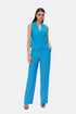 Azure blue v neck vest