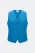 Azure blue v neck vest
