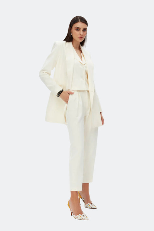 White jasmine v neck vest