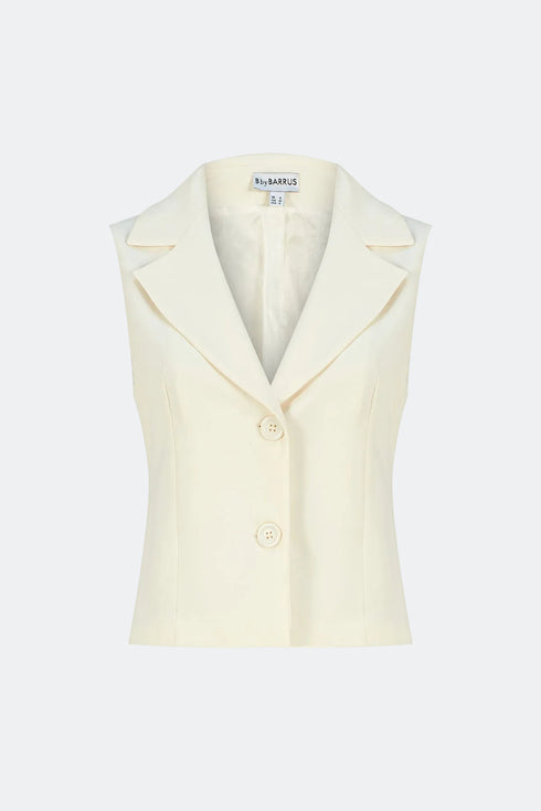 White jasmine v neck vest