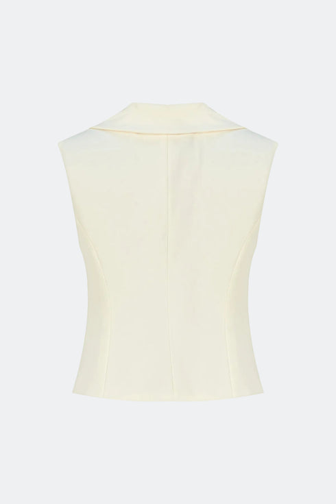 White jasmine v neck vest