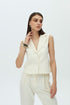 White jasmine v neck vest