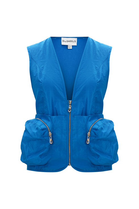 Azure Pocket Detailed Vest