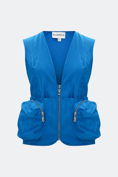 Azure Pocket Detailed Vest