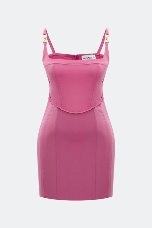 Persian pink corset mini dress