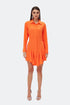 Frill detailed shirt mini dress