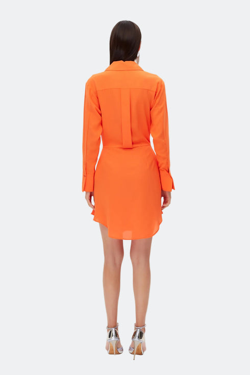 Frill detailed shirt mini dress