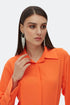 Frill detailed shirt mini dress
