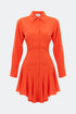 Frill detailed shirt mini dress