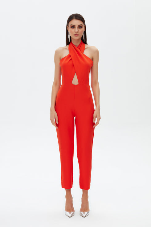 Nova cross halterneck jumpsuit