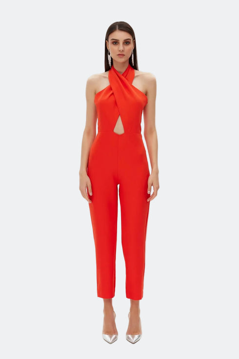 Nova cross halterneck jumpsuit