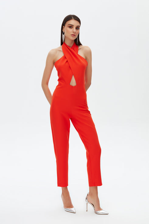 Nova cross halterneck jumpsuit