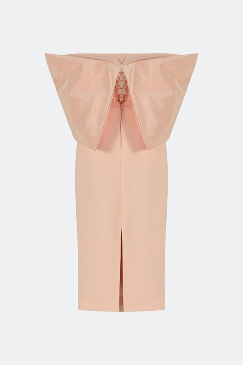 Puff Shoulder Symmetric Dress