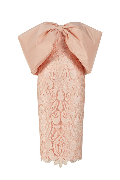 PUFF SHOULDER SYMMETRIC DRESS