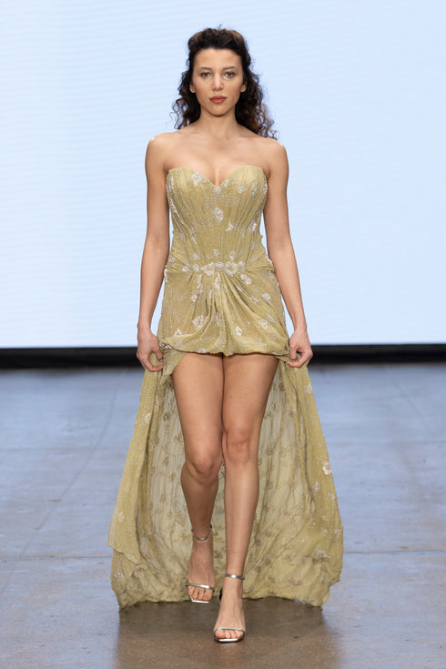 SILK EMBROIDERED DRESS