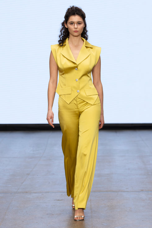 Vest with Button and Pocket Detail