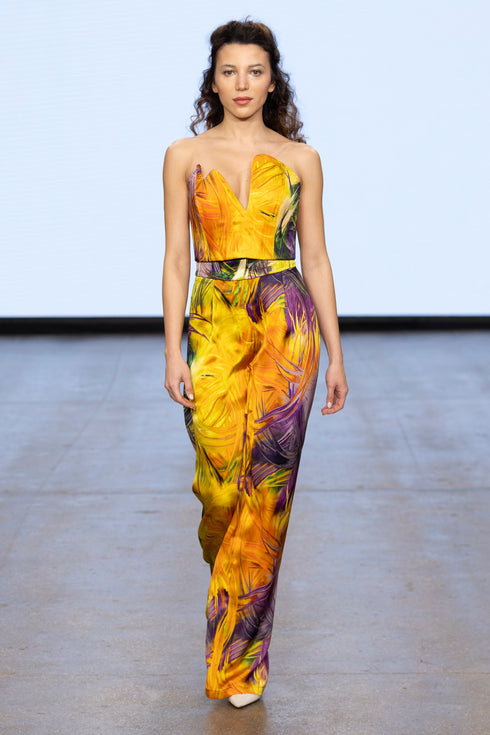 SILK HIGH WAIST TROUSERS