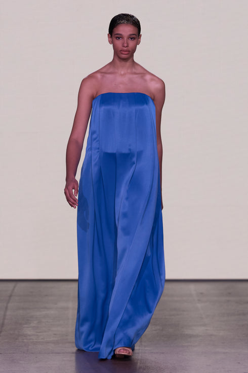 STRAPLESS SAKS COLOR DRESS