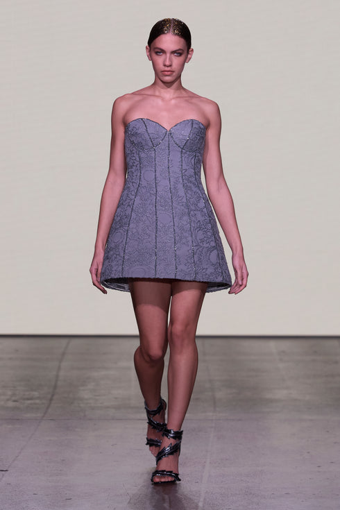 BRAS FORM, LACE MINI DRESS