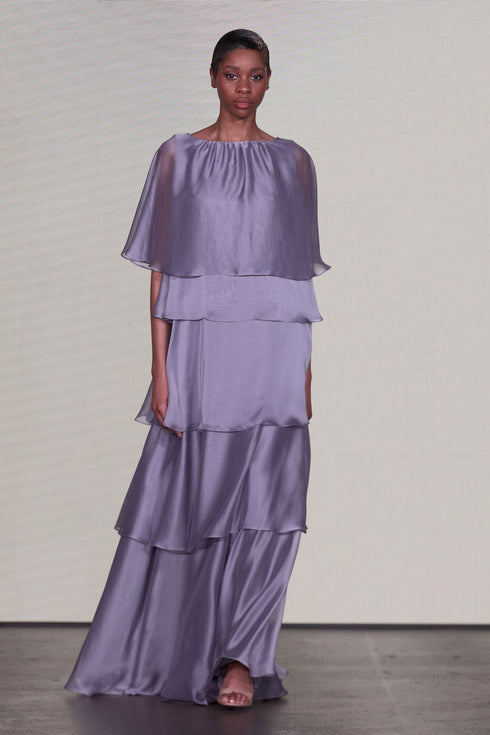 SILK CHIFFON DRESS WITH MULTIPLE VIEWS