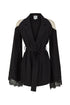 LACE DETAILED BLACK KIMONO