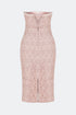 Light Pink Bow Tie Detailed Pencil Dress