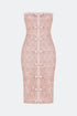 Light Pink Bow Tie Detailed Pencil Dress