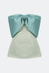 Sleeve Detailed Bicolor Mini Dress