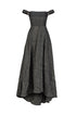 OFF SHOULDER DARK GREY LONG DRESS