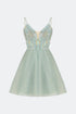 Monarch V Neck Straps Mini Dress