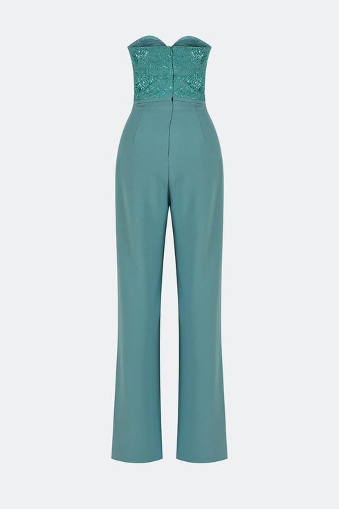 PERSIAN GREEN SWEETHEART JUMPSUIT