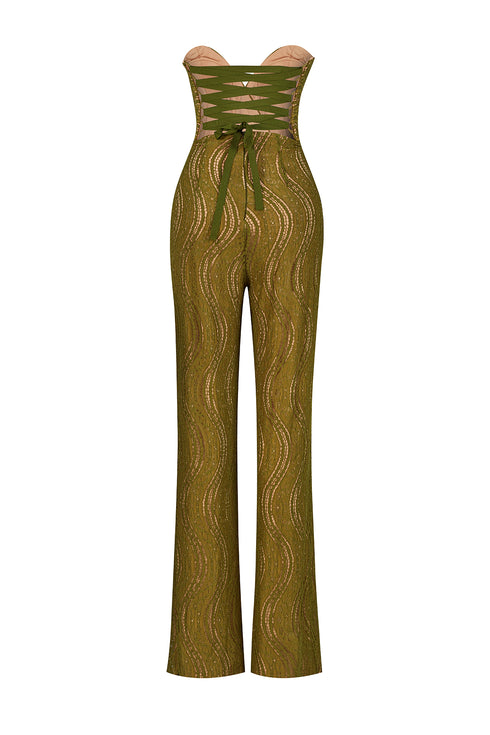 CLOVER SWEETHEART NECK JUMPSUIT