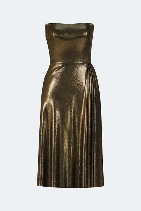 Strapless Square Neck Midi Dress
