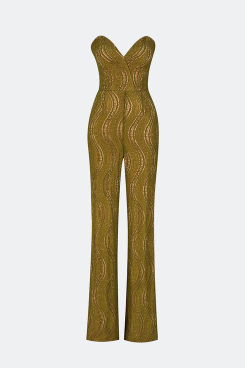 CLOVER SWEETHEART NECK JUMPSUIT