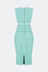 Tiffany Blue Bow Tie Detailed Pencil Dress