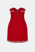 SHINING EMBROIDERED BODYCON MINI DRESS