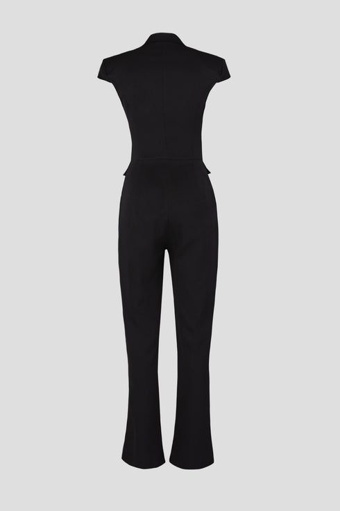 Bootcut Black Long Jumpsuit