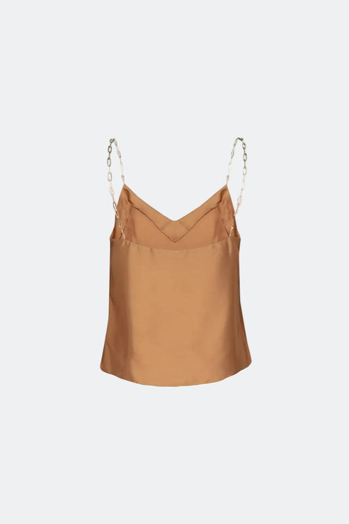 Soft V-Neck Chain Hanging Blouse