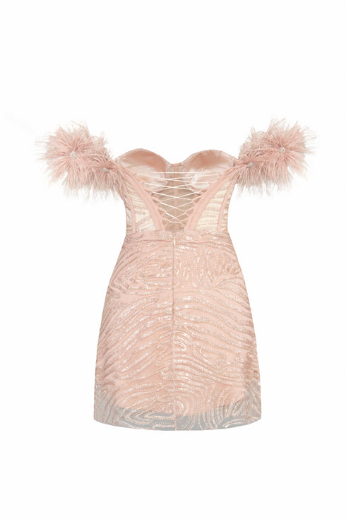 Low-Rise Shoulder Straps Mini Dress