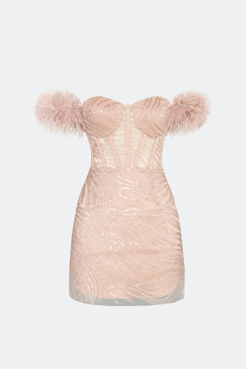 Low-Rise Shoulder Straps Mini Dress
