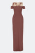 One Leg Slit Dress With Peplum Detail