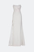 Slit Detailed Strapless Dress
